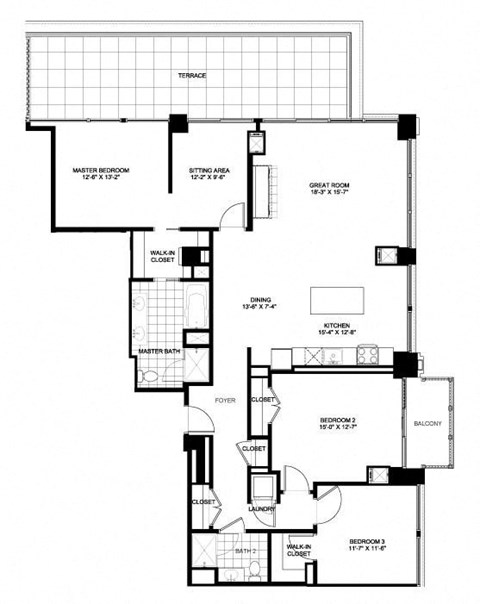 Floor plan at Flair Tower